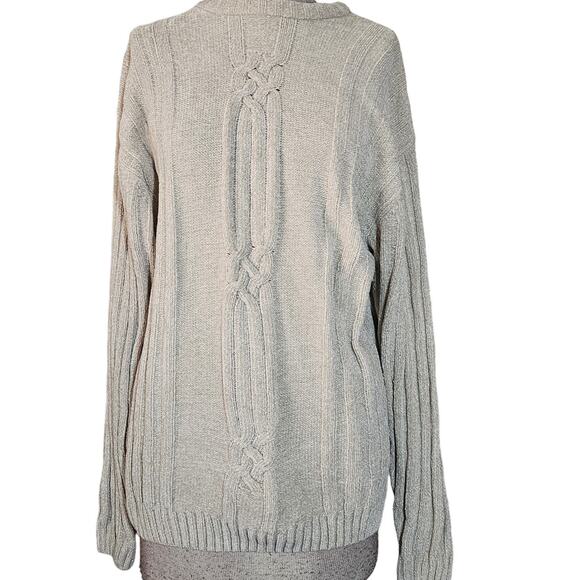 Elliott Cream Chenille Knit Sweater Size Small - Picture 1 of 3